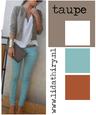De kleur Taupe kan iedereen dragen