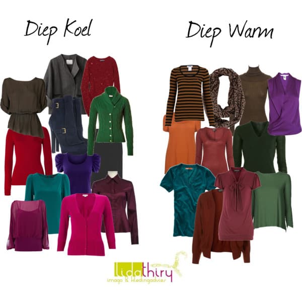 Een diep-koel versus diep-warm kleurtype