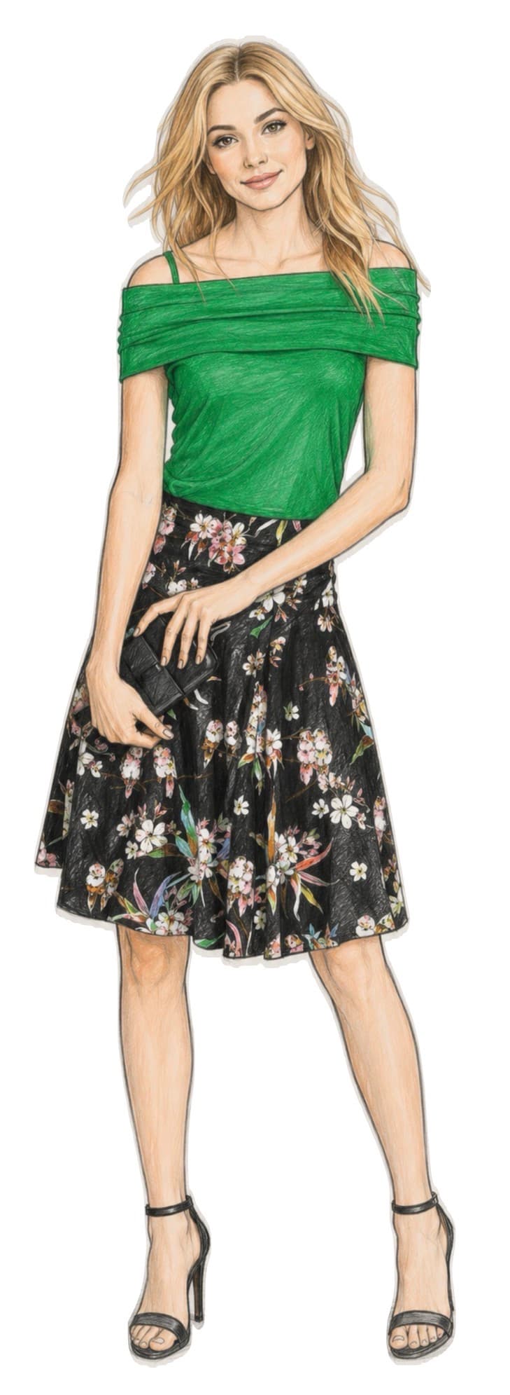 Zo draag je een rok met dessin als je een lage balans hebt