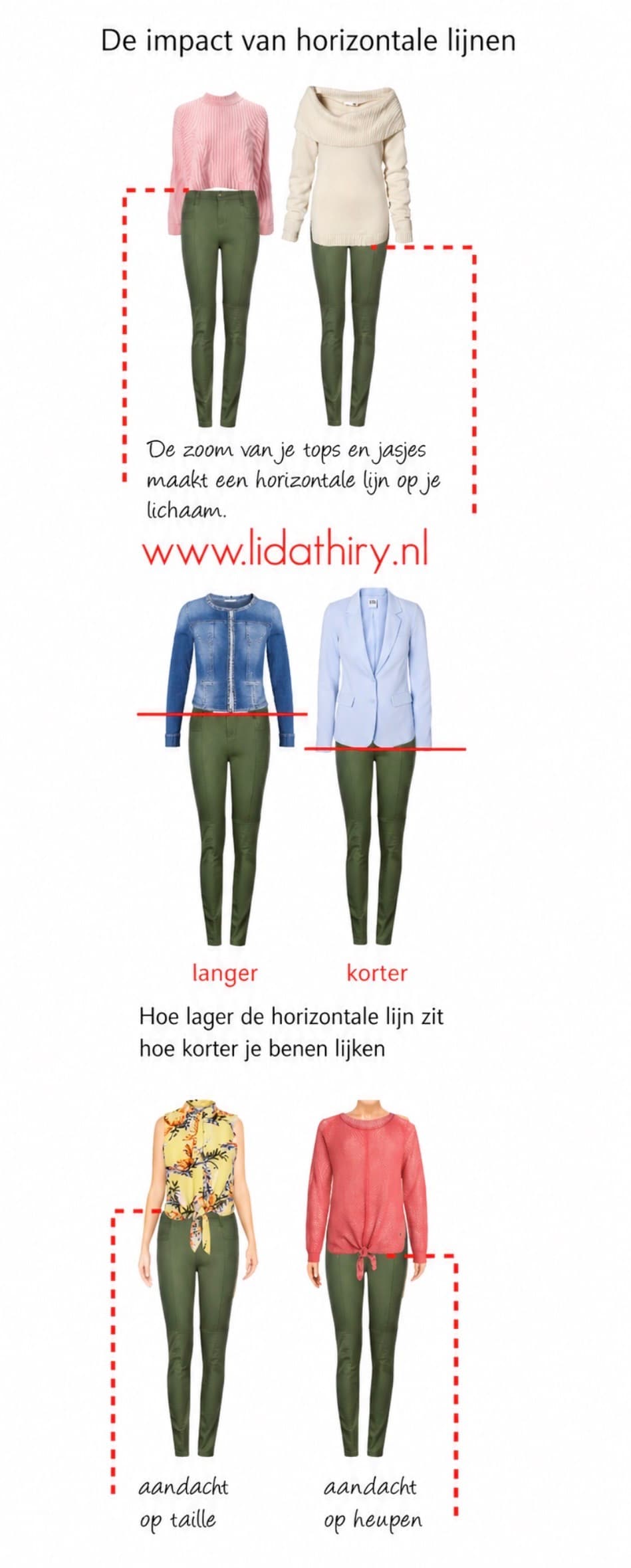 Horizontale lijnen zijn blikvangers - optische trucjes