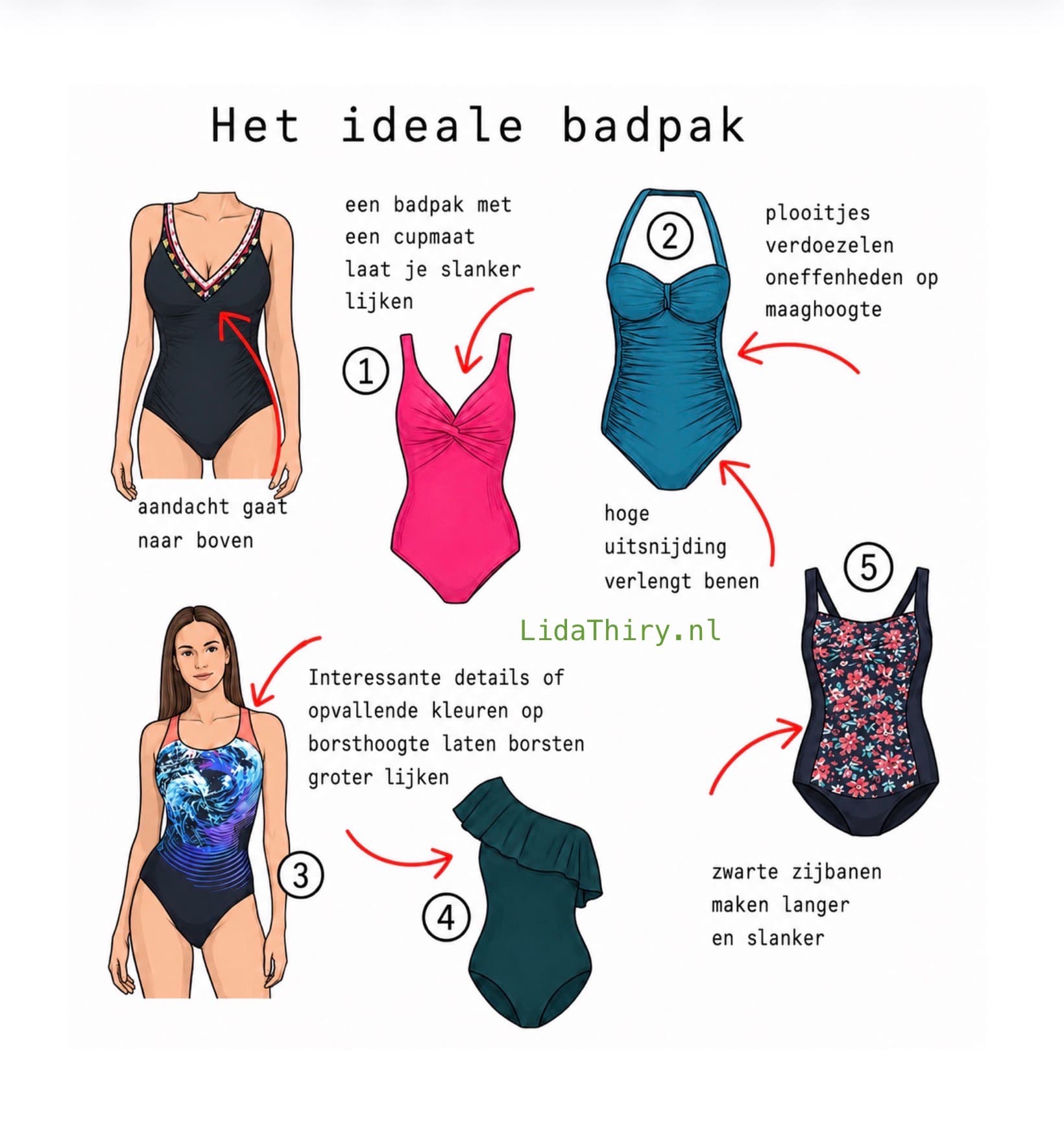 Het ideale badpak ziet er zo uit - do's en dont's