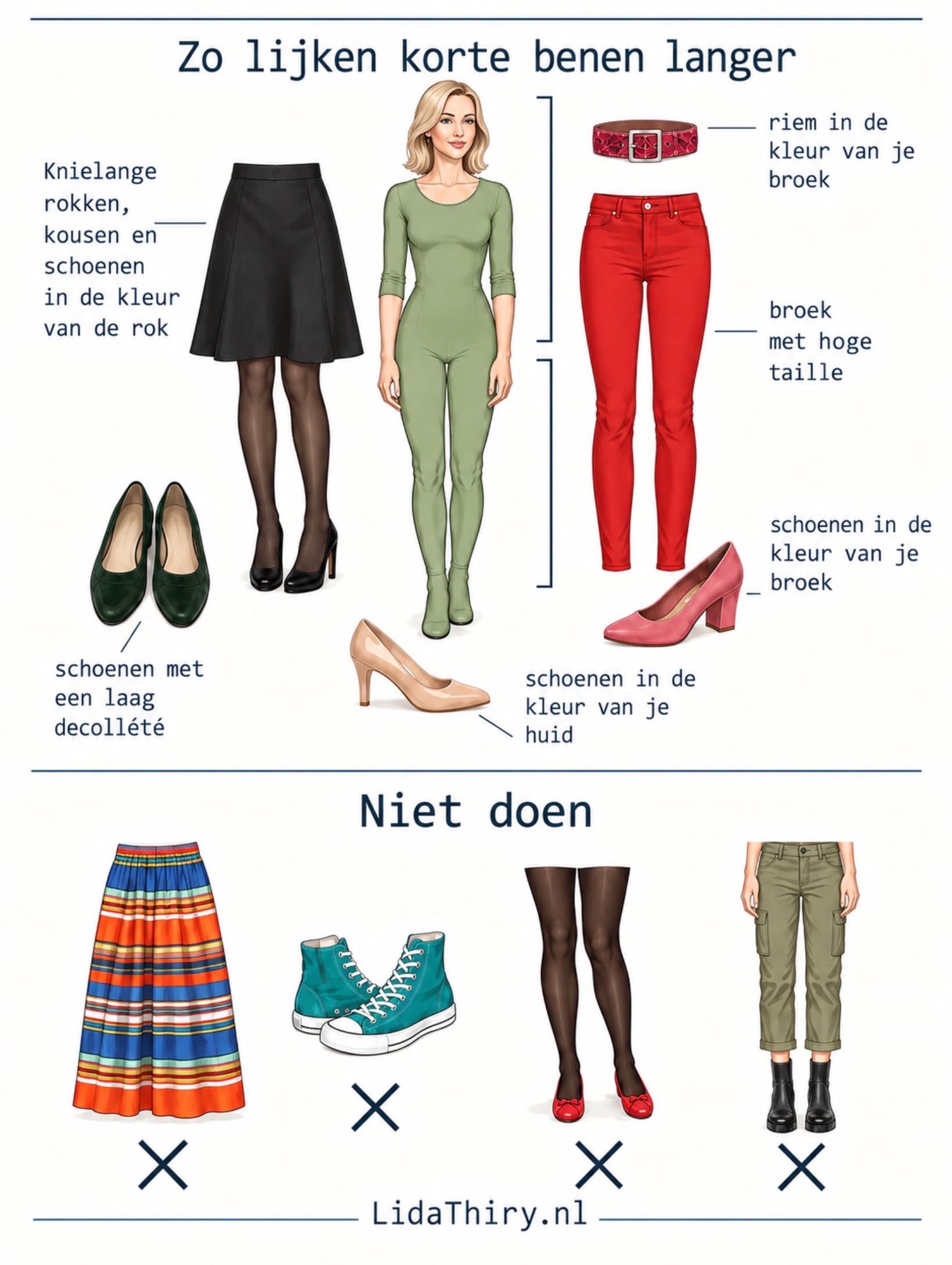 Zo lijken korte benen langer