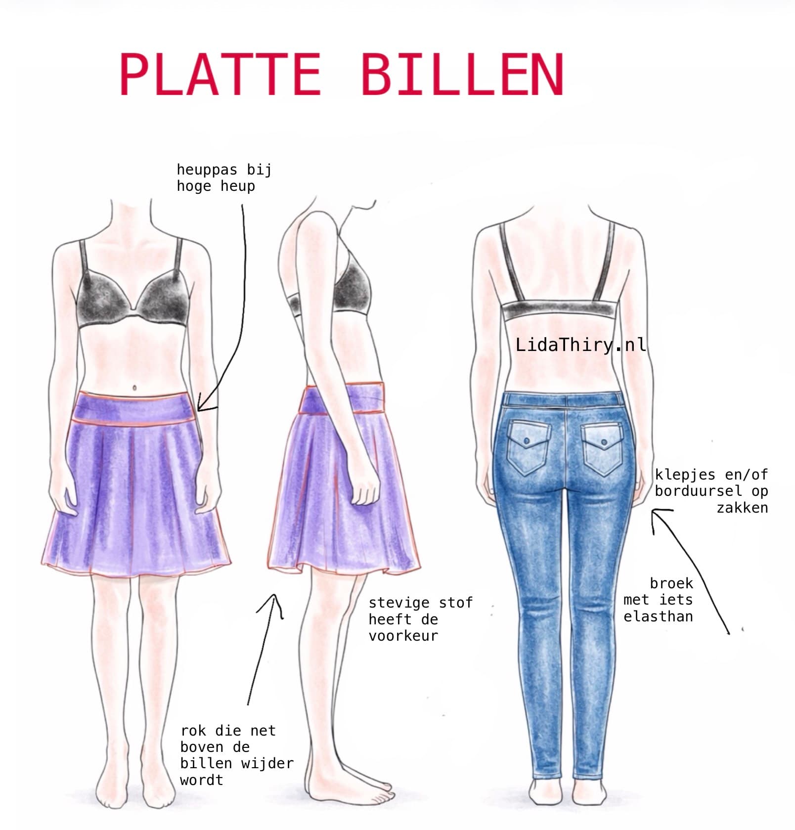 Platte billen- Zo lijken ze meteen ronder