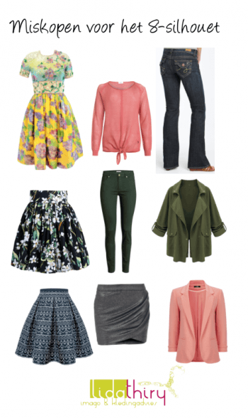Miskopen voor het 8-silhouet- laat deze kleding hangen