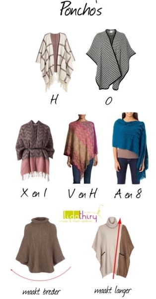 Zo draag je een poncho voor jouw bodytype